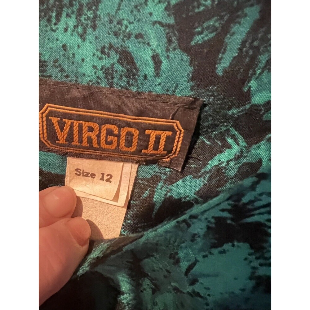 VIRGO II Dress Womens Sz 12 Shoulder Pads Midi Whimsygoth romantic Vintage Y2K - Picture 6 of 8